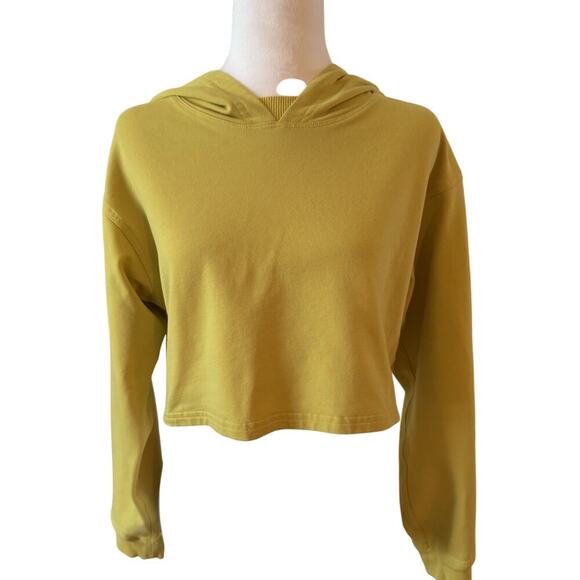 LULULEMON ALL YOURS CROPPED HOODIE, Yellow Size 8 - Picture 1 of 6